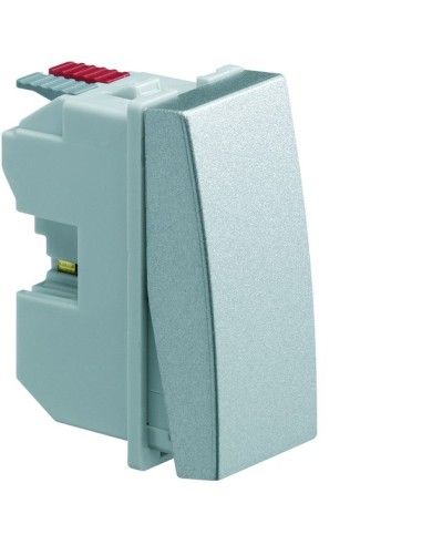 systo Łącznik klawiszowy przyciskowy zwierno/rozwierny, 10A/250V, 1M, alu WS027T Hager