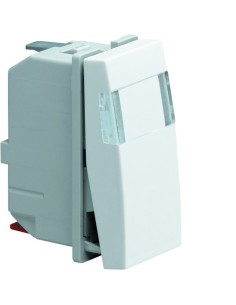 systo Łącznik klawiszowy schodowy z polem opisowym i opcją podświetlenia, 10A/250V, 1M, biały WS014 Hager 2