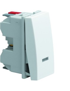 systo Łącznik klawiszowy schodowy z opcją podświetlenia, 10A/250V, 1M, biały WS013 Hager 2