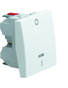 systo Łącznik klawiszowy 2-biegunowy z podświetleniem, 10A/250V, 2M, biały WS009 Hager 2