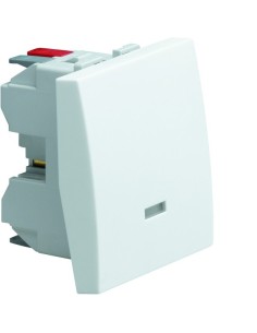 systo Łącznik klawiszowy schodowy z opcją podświetlenia, 10A/250V, 2M, biały WS002 Hager 2