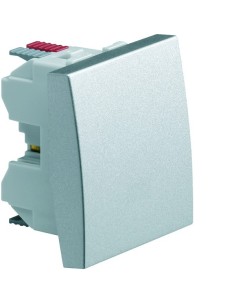 systo Łącznik klawiszowy uniwersalny (schodowy), 10A/250V, 2M, alu WS001T Hager 2