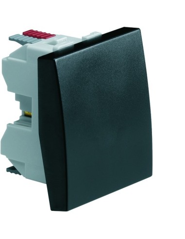 systo Łącznik klawiszowy uniwersalny (schodowy), 10A/250V, 2M, czarny WS001N Hager