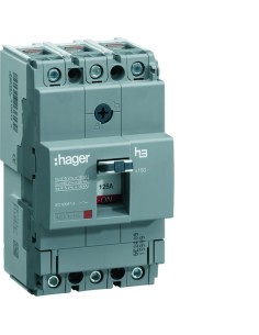 Wyłącznik mocy x160 3P 25kA 125A HHA125H Hager 2
