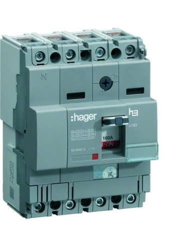 Wyłącznik mocy x160 4P 25kA 80A HHA081H Hager