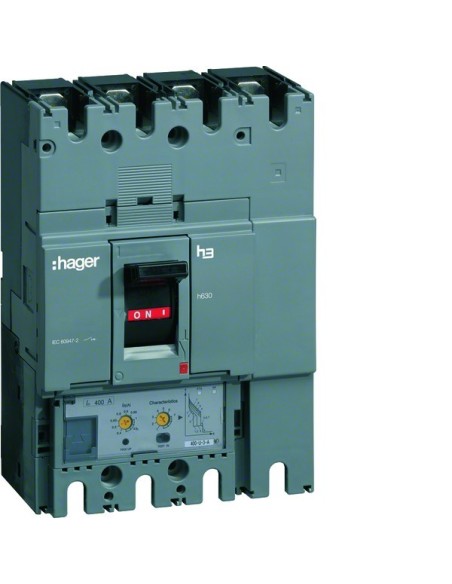 Wyłącznik mocy h630 4P 70kA 400A LSI HED401H Hager