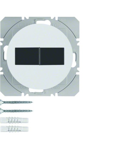 R.1/R.3 KNX RF Przycisk radiowy 2-kr płaski z baterią słoneczną Berker.Net, biały, połysk 85656139 Berker Hager