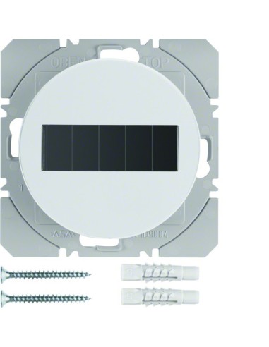R.1/R.3 KNX RF Przycisk radiowy 1-kr płaski z baterią słoneczną Berker.Net, biały, połysk 85655139 Berker Hager