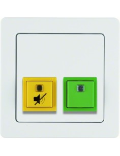 Q.1 System przywoławczy Przycisk anulowania/potwierdzenia obecności z ramką, biały aksamit 52056089 Berker Hager 2