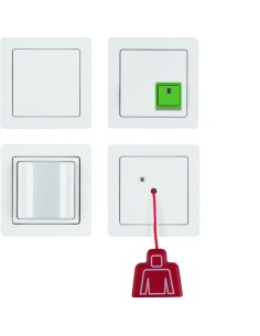 Q.1 System przywoławczy Zestaw z zasilaczem, biały aksamit 52006089 Berker Hager 2