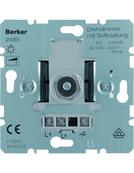 one.platform Ściemniacz obrotowy z płynną regulacją 100-1000 W, mechanizm 2885 Berker Hager