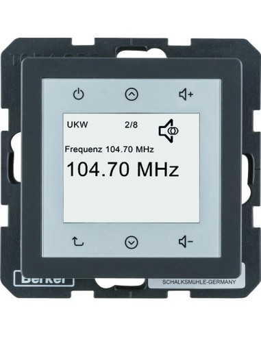 Q.x Radio Touch, antracyt aksamit  28846086 Berker Hager