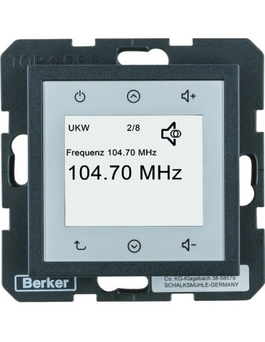 B.x/S.1 Radio Touch, antracyt mat  28841606 Berker Hager