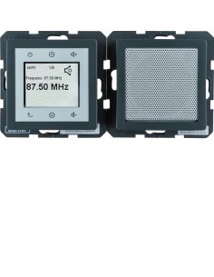 Q.x Radio Touch komplet, antracyt aksamit 28806086 Berker Hager 2