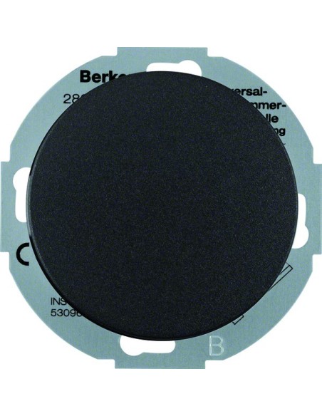 R.classic Rozszerzenie ściemniacza uniwersalnego z płytką czołową, czarny 28352045 Berker Hager