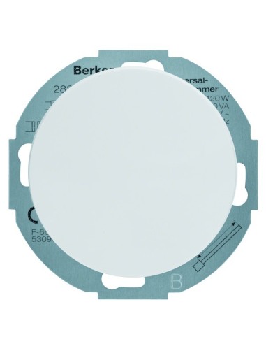 R.classic Ściemniacz uniwersalny z płynną regulacją i płytką czołową, biały 28342089 Berker Hager