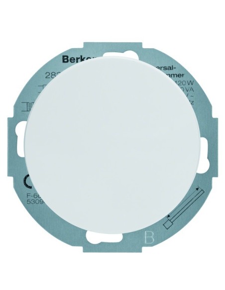 R.classic Ściemniacz uniwersalny z płynną regulacją i płytką czołową, biały 28342089 Berker Hager