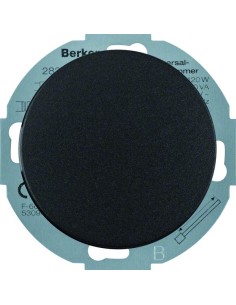 R.classic Ściemniacz uniwersalny z płynną regulacją i płytką czołową, czarny 28342045 Berker Hager 2