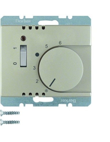 Arsys Regulator temperatury pomieszczenia z zestykiem zwiernym, elementem centralnym i łącznikiem, stal szlachetna, lakierowana