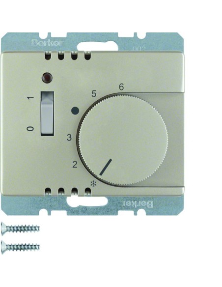 Arsys Regulator temperatury pomieszczenia z zestykiem zwiernym, elementem centralnym i łącznikiem, stal szlachetna, lakierowana