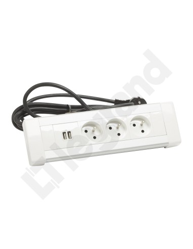 Blok biurowy 3 gniazda z/u 3x2P+Z +2xUSB +kabel 054635