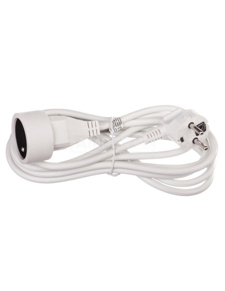 Przedłużacz 1-gniazdo z/u 3m /H05VV-F 3x1/ biały P0113