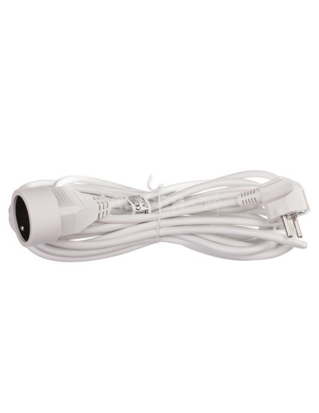 Przedłużacz 1-gniazdo z/u 7m /H05VV-F 3x1/ biały P0117