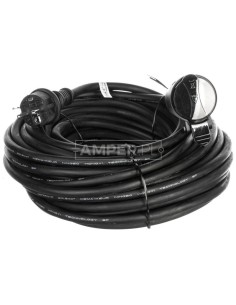 Przedłużacz 1-gniazdo z/u 20m /H07RN-F 3x1,5/ czarny P01720