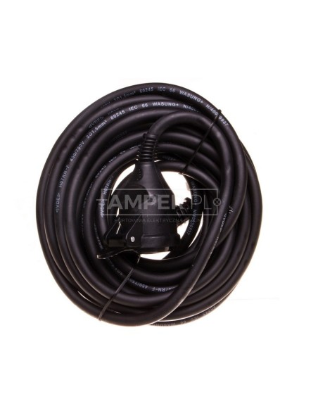 Przedłużacz 1-gniazdo z/u 10m /H07RN-F 3x1,5/ czarny P01710