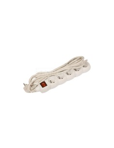 Przedłużacz z wyłącznikiem 5-gniazd z/u 5m /H05VV-F 3G1/ biały P1515