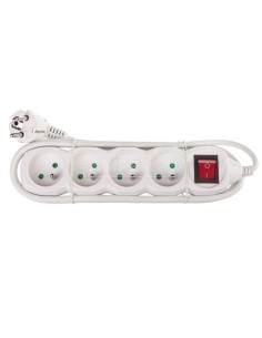 Przedłużacz z wyłącznikiem 4-gniazda z/u 2m /H05VV-F 3G1/ biały P1412