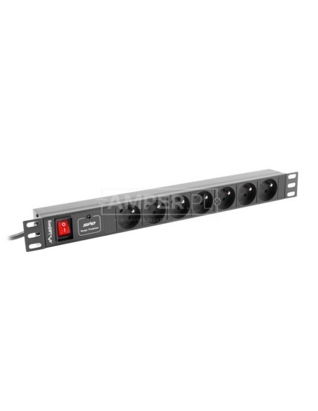 Listwa zasilająca RACK PDU 1U 16A 7x230V PL 2m czarna PDU-07E-0200-BK