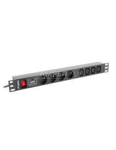 Listwa zasilająca RACK PDU 1U 10A 4x230V PL 4xIEC C13 2m czarna C14 PDU-04E04I-0200-IEC-BK
