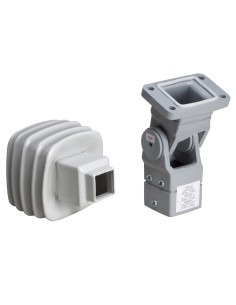 Mocowanie do ściany ruchome, kwadrat 50mm, stal.RAL 7040, dla obudowy S3CM HMI NSYCMUMA50