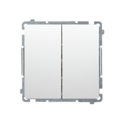 Basic Moduł wyłącznik schodowy podwójny biały - hurtownia elektryczna Amper.pl