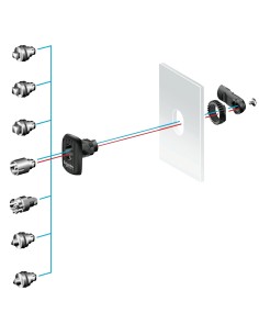 Kwadratowa wkładka do zamka 6mm, do obudowy Spacial S3D NSYAEDLS6S3D