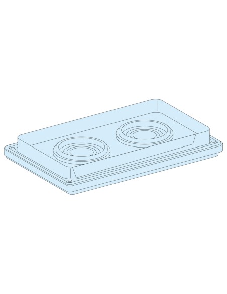 Prisma Plus, system G, obudowa natynkowa, płyta dławnic, 2 otwory 08899