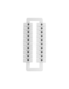 Oznacznik do złączek szynowych 2,5-70mm2 /9/ biały 43192 (20szt.)