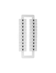 Oznacznik do złączek szynowych 2,5-70mm2 /8/ biały 43192 (20szt.)