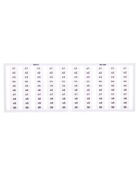 Ramka z oznacznikami 10x 41-50 209-606 /5szt./