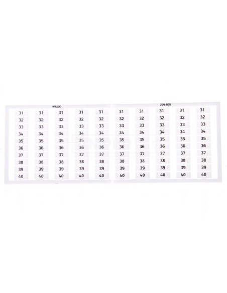 Ramka z oznacznikami 10x 31-40 209-605 /5szt./