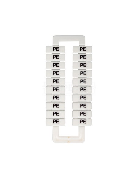 Oznacznik do złączek szynowych 2,5-70mm2 /PE/ biały 43192 (20szt.)