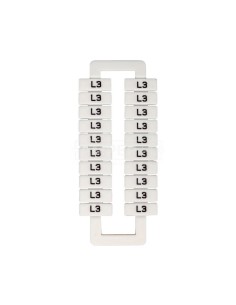 Oznacznik do złączek szynowych 2,5-70mm2 /L3/ biały 43192 (20szt.)
