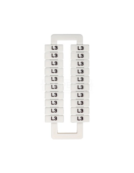 Oznacznik do złączek szynowych 2,5-70mm2 /L3/ biały 43192 (20szt.)