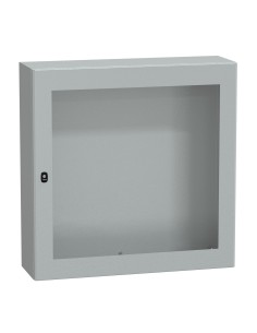 Spacial S3D przezr.drzwi bez pł.mont.wys.1000xW1000xD300 IP66 IK08 RAL7035, NSYS3D101030T