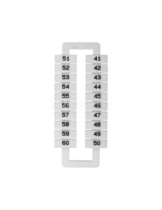 Oznacznik do złączek szynowych 2,5-70mm2 /41-60/ biały 43192 (20szt.)