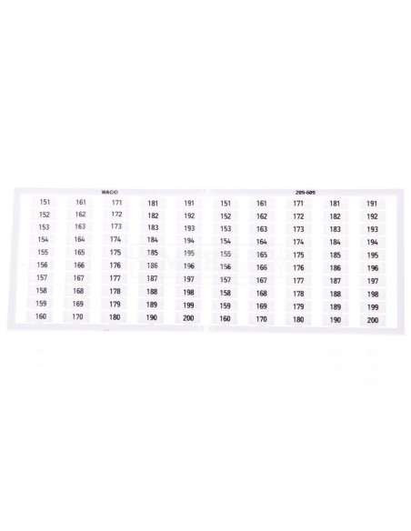 Ramka z oznacznikami 2x 151-200 209-609 /5szt./