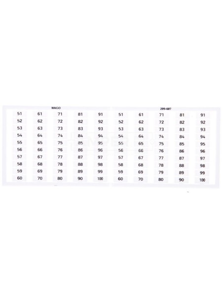 Ramka z oznacznikami 2x 51-100 209-607 /5szt./