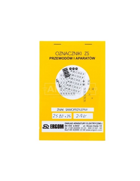 Znaki samoprzylepne ZS 20x34/ZAL E04ZP-02030110300