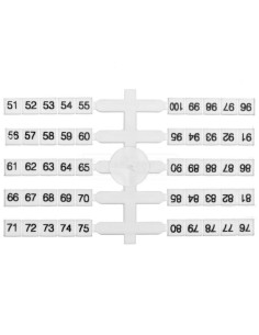 Oznacznik elastyczny do złączek szynowych EO3 /51-100/ 4x50szt. 003901774